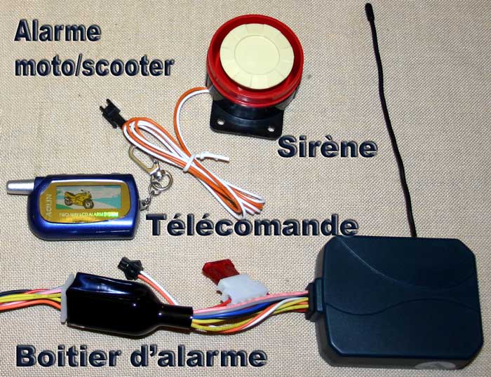 Système d'alarme à distance pour Moto