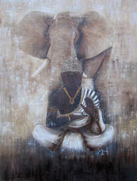 Elephant et Bouddha (c) Brigitte Morisson